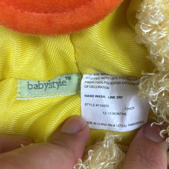 Baby Chick Costume 12-18 Months - Picture 3 of 9